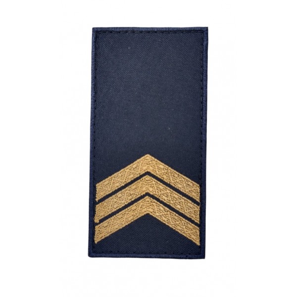 Погон на липучке Полиции Сержант Темно-синий (размер 5х10 см) - 3585548