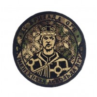 Шеврон 25 бригада ОГП імені князя Аскольда НГУ чорний кант Хижак (розмір 9х9 см)