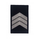 Погон на липучці Поліції Сержант Чорний (розмір 5х8 см)