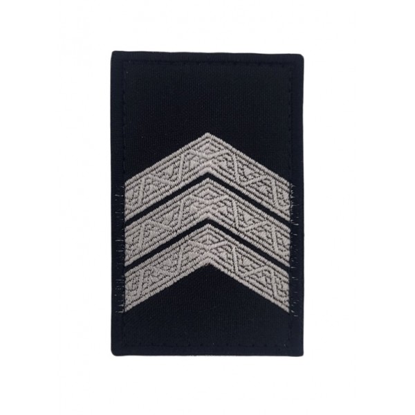 Погон на липучке Полиции Сержант Черный (размер 5х8 см) - 3585750