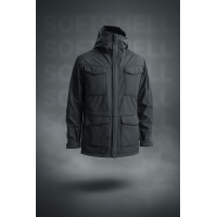 Куртка милитари м65 черная под пистолет Soft Shell