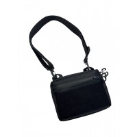 Тактична сумка через плече напівкільце зменшена МК Чорна