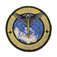 Шеврон Військова розвідка України на жовтому тлі (розмір 8х8 см)