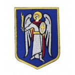 Шеврон Архангел Михаил на синем фоне (размер 6.5х9 см)