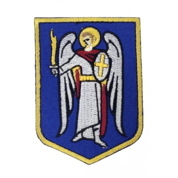 Шеврон Архангел Михаїл на синьому тлі (розмір 6.5х9 см) - 3442563