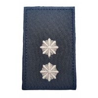 Погон на липучці Поліції Лейтенант Чорний (розмір 5х8 см)