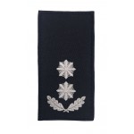 Погон на липучке Полиции Подполковник Черный (размер 5х10 см)