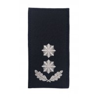 Погон на липучке Полиции Подполковник Черный (размер 5х10 см)