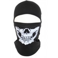 Балаклава фліс зима чорний череп