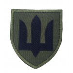 Шеврон Тризуб ЗСУ Інженерні, радіотехнічні війська та війська зв’язку Олива (розмір 7х8 см)
