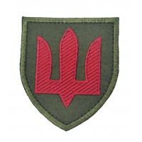 Шеврон Тризуб Протиповітряна оборона Олива (розмір 7х8 см)