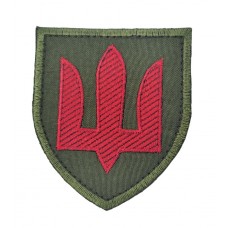 Шеврон Тризуб Протиповітряна оборона Олива (розмір 7х8 см)