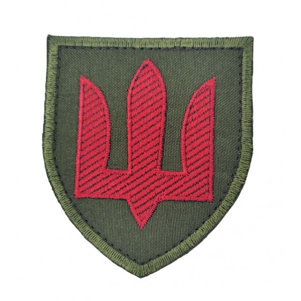 Шеврон Тризуб Протиповітряна оборона Олива (розмір 7х8 см) - 3574806