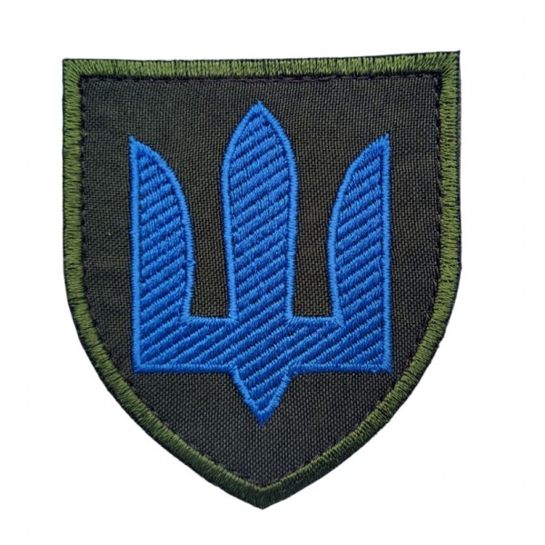 Шеврон Тризуб Механизированные войска ВСУ Олива (размер 7×8 см) - 3574808