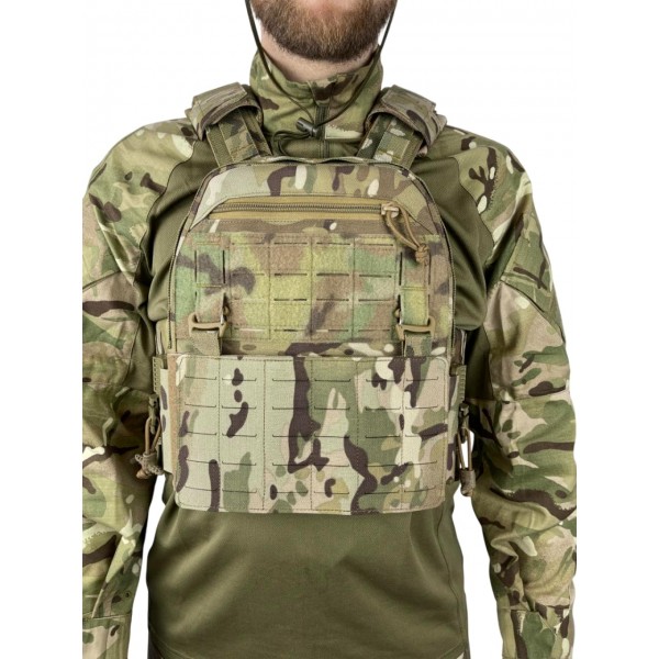 Плитоноска uaBRONIK (Plate Carrier) Закрытого типа GEN 2.0 с подсумками и панель Molle Пиксель 4 класс защиты - 3576289