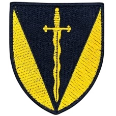 Шеврон нарукавный 210 ​​отдельный штурмовой полк Черно-желтый