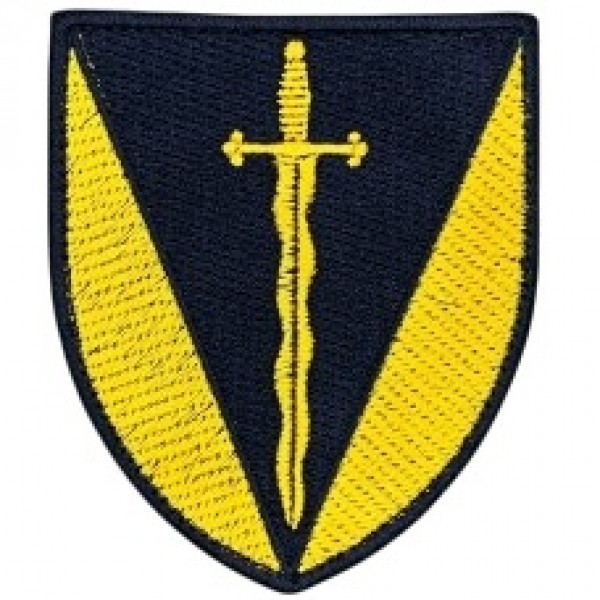 Шеврон нарукавный 210 ​​отдельный штурмовой полк Черно-желтый - 3584452