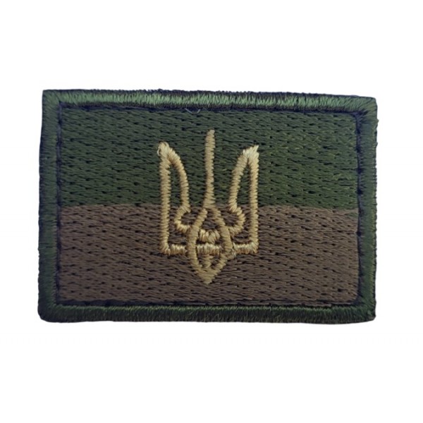 Шеврон Флаг ВСУ с гербом Олива (размер 4.5х3 см) - 3584459