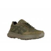 Кросівки демісезонні чоловічі Crossav 25-368 (Шкіра Крейзі+Кордура+Царапка) Хакі