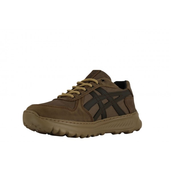 Кросівки демісезонні чоловічі Crossav 25-368 (Шкіра Крейзі+Кордура+Царапка) Оливкові - 3584475