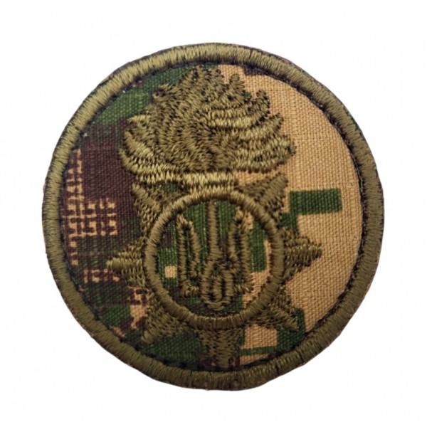 Кокарда круглая Национальная гвардия Украины НГУ Хищник (размер 5х5 см) - 3584490