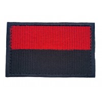 Шеврон Прапор Чорно-червоний (розмір 80х50 мм)