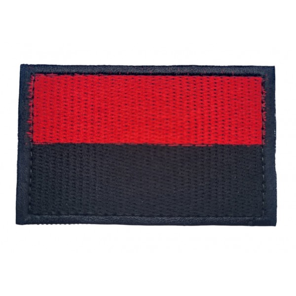 Шеврон Флаг Черно-красный (размер 80х50 мм) - 3584495