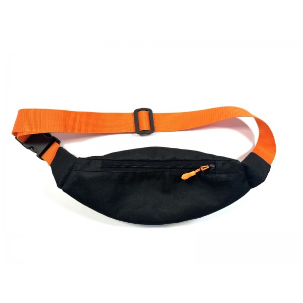 Сумка поясна Бананка з кольоровим ремінцем МК Чорна - 3584637 Сумка поясна Бананка з кольоровим ремінцем МК Чорна - 3584637