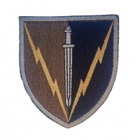 Шеврон Легенда ЗСУ Головний інформаційно-телекомунікаційний вузол А0351 Коричнево-чорний (розмір 7х8 см)