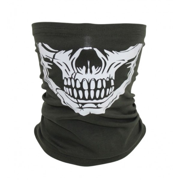 Баф с принтом Череп Pancer Олива - 3584709