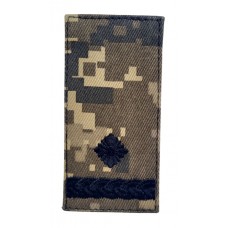 Погон на липучке Майор ВСУ Пиксель (размер 5х10 см)
