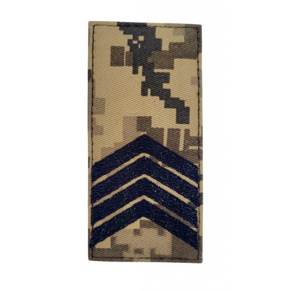 Погон на липучке Старший сержант ВСУ Пиксель (размер 5х10 см) - 3584759