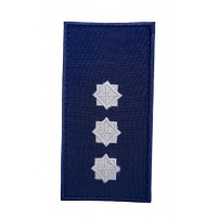 Погон на липучке ГСЧС Старший лейтенант Темно-синий (размер 5х10 см)