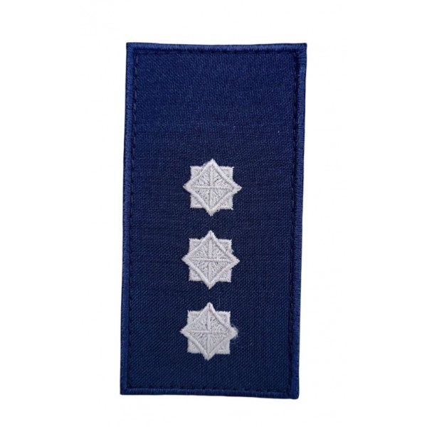 Погон на липучці ДСНС Старший лейтенант Темно-синій (розмір 5х10 см) - 3584764