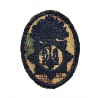 Кокарда овал Национальная гвардия Украины НГУ Черная нитка (размер 3х4 см)