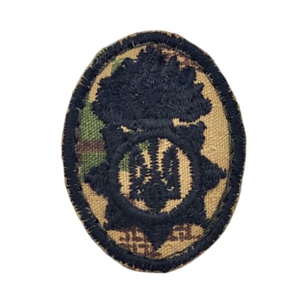 Кокарда овал Национальная гвардия Украины НГУ Черная нитка (размер 3х4 см) - 3585323