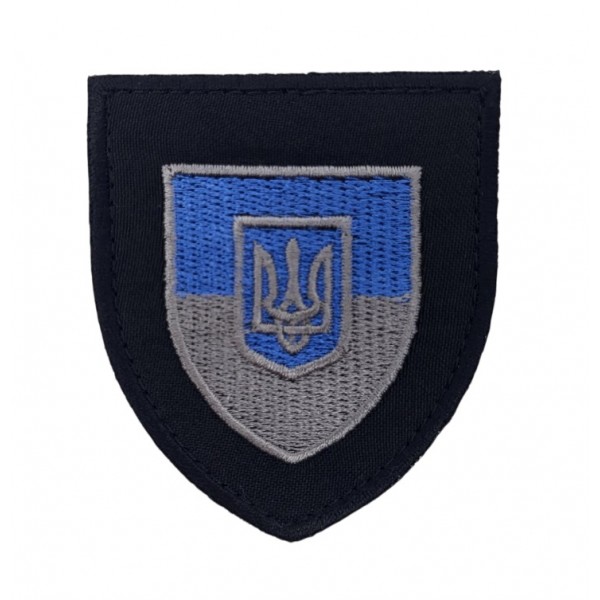 Шеврон Флаг с гербом Голубой (размер 7х8.5 см) - 3585335