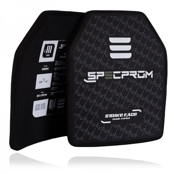 Комплект полиэтиленовых бронеплит SpecProm Bronyx (PE) 3-го класса защиты (вес 1.77 кг, размер 27.5х35 см) Черный XL - 3585351 Комплект полиэтиленовых бронеплит SpecProm Bronyx (PE) 3-го класса защиты (вес 1.77 кг, размер 27.5х35 см) Черный XL - 3585351