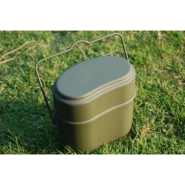 Котелок армейский походный алюминиевый из трех предметов (162х95хH170 мм) Олива - 3585439 Котелок армейский походный алюминиевый из трех предметов (162х95хH170 мм) Олива - 3585439