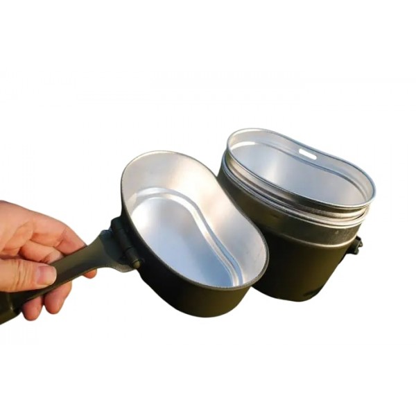 Котелок армейский походный алюминиевый из трех предметов (162х95хH170 мм) Олива - 3585439 Котелок армейский походный алюминиевый из трех предметов (162х95хH170 мм) Олива - 3585439