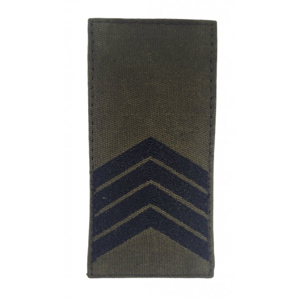 Погон на липучке Старший сержант ВСУ Олива (размер 5х10 см) - 3585682
