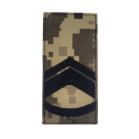 Погон на липучке Мастер сержант ВСУ Пиксель (размер 5х10 см)