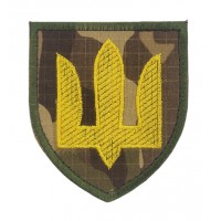 Шеврон Тризуб Механизированные войска Мультикам (размер 7х8 см)