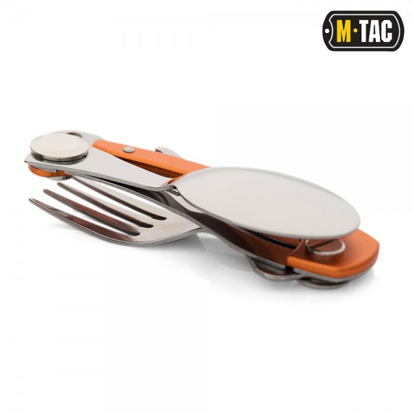 M-Tac столовый набор складной Orange/Steel - 60011035 M-Tac столовый набор складной Orange/Steel - 60011035