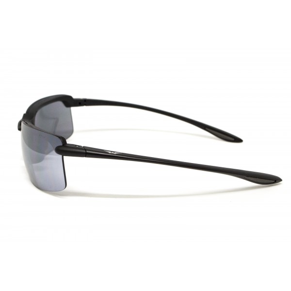 Очки защитные Global Vision Wheelin Black (flash mirror) серые зеркальные линзы в черной оправе - 3587220