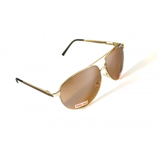 Окуляри захисні відкриті Global Vision Aviator-4 (drive mirror) коричневі - 3587121