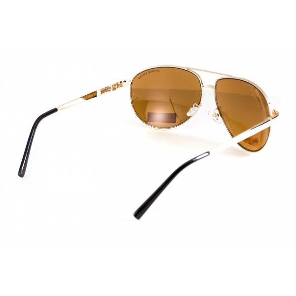 Окуляри захисні відкриті Global Vision Aviator-4 (drive mirror) коричневі - 3587121