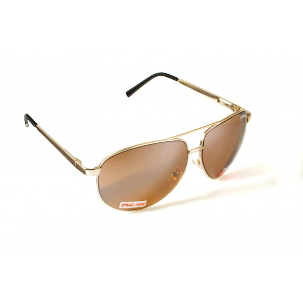 Окуляри захисні відкриті Global Vision Aviator-4 (drive mirror) коричневі - 3587121