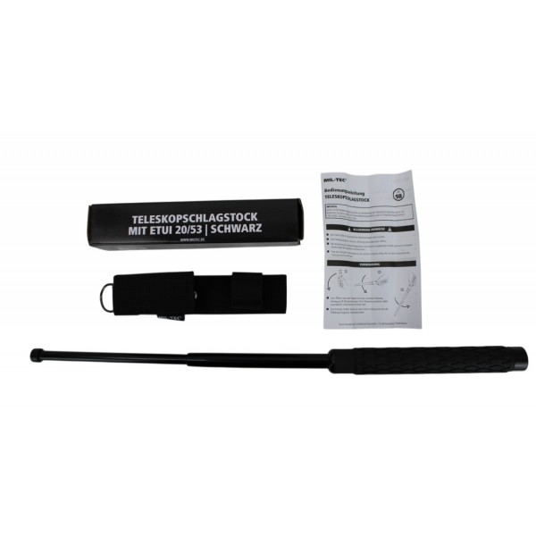 Дубинка телескопическая Black 20/53 Telescope Baton W. Pouch Mil-Tec Германия - 743
