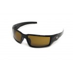 Окуляри захисні Venture Gear Pagosa (bronze) Anti-Fog, коричневі в чорній оправі